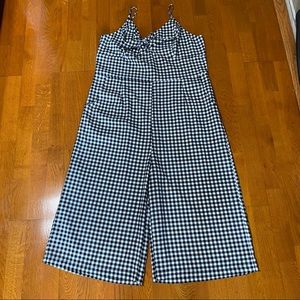 gingham/plaid jumpsuit